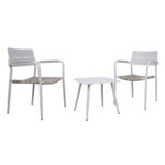 Balkono komplektas COCORA stalas, 2 kėdės, taupe - Image 4