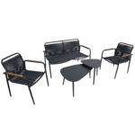 Sodo baldų rinkinys NEBO 2 stalai, suolas ir 2 kėdės - Image 2