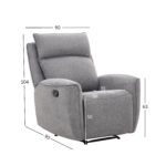 Atlošiamas krėslas MAREN su rankiniu mechanizmu, pilkas - Image 11