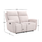 Atlošiama sofa MAREN, 2 vietų, su rankiniu mechanizmu, smėlio spalvos - Image 7