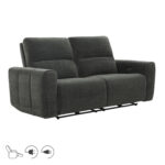 Trivietė atlošiama sofa MATIAS su elektriniu mechanizmu, pilka - Image 2