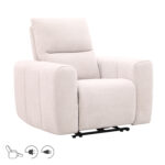 Atlošiamas krėslas MATIAS su elektriniu mechanizmu, šviesios smėlio spalvos