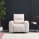 Atlošiamas krėslas MATIAS su elektriniu mechanizmu, šviesios smėlio spalvos - Image 10