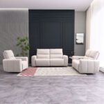 Dvivietė sofa MATIAS su elektriniu mechanizmu, šviesios smėlio spalvos - Image 7