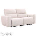 Trivietė atlošiama sofa MATIAS su elektriniu mechanizmu, šviesios smėlio spalvos - Image 2