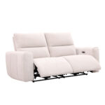 Trivietė atlošiama sofa MATIAS su elektriniu mechanizmu, šviesios smėlio spalvos - Image 3