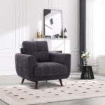 Fotelis STEVE tamsiai pilkas - Image 5