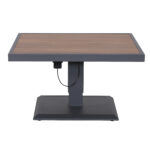 Stalas PARKER 85x85xH52-75cm, pilkos spalvos - Image 3