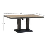 Stalas PARKER 150x90xH52-75cm, pilkos spalvos - Image 3