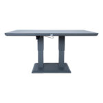 Stalas TOMSON 150x90xH52-75cm, tamsiai pilkos spalvos, su stiklo stalviršiu - Image 5