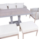 Sodo baldų komplektas MEDINA 6 dalių, smėlio spalvos - Image 4