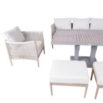 Sodo baldų komplektas MEDINA 6 dalių, smėlio spalvos - Image 5