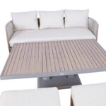 Sodo baldų komplektas MEDINA 6 dalių, smėlio spalvos - Image 6