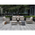 Sodo baldų komplektas MEDINA 6 dalių, smėlio spalvos - Image 8