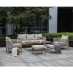 Sodo baldų komplektas MEDINA 6 dalių, smėlio spalvos - Image 10