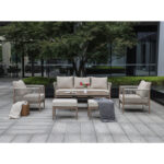 Sodo baldų komplektas MEDINA 6 dalių, smėlio spalvos - Image 11