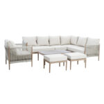 Sodo baldų komplektas MEDINA 5 dalių, smėlio spalvos