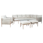 Sodo baldų komplektas MEDINA 5 dalių, smėlio spalvos - Image 3