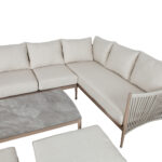 Sodo baldų komplektas MEDINA 5 dalių, smėlio spalvos - Image 5