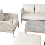 Sodo baldų komplektas MEDINA 5 dalių, smėlio spalvos - Image 6