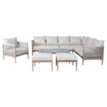 Sodo baldų komplektas MEDINA 5 dalių, smėlio spalvos - Image 7