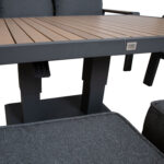 Sodo baldų komplektas PARKER 6 dalių, pilkos spalvos - Image 3