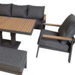 Sodo baldų komplektas PARKER 5 dalių, pilkos spalvos - Image 6