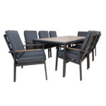 Sodo baldų komplektas PARKER stalas ir 8 kėdės - Image 6