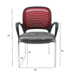 Svečių kėdė TORINO pilka / bordo