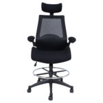 Aukšta darbo kėdė MILLER juoda - Image 2