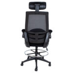 Aukšta darbo kėdė MILLER juoda - Image 4