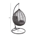 Pakabinama kėdė DROPLET tamsiai pilka - Image 3