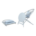 Balkono komplektas YOLANDA 2 kėdės ir stalas, šviesiai pilka - Image 4