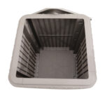 Dėžė BOCAS 39x39x42cm, pilkas plastikas - Image 3