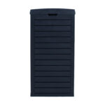 Šiukšliadėžė GALA 41x41xH86cm/118L, juodas plastikas - Image 3