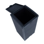 Šiukšliadėžė GALA 41x41xH86cm/118L, juodas plastikas - Image 5