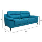 Sofa ENZO 3 vietų, vandenyno mėlyna - Image 5