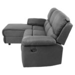 Kampinė sofa BERIT LC, rankinis atsilenkimo mechanizmas, tamsiai pilka - Image 5