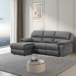 Kampinė sofa BERIT LC, rankinis atsilenkimo mechanizmas, tamsiai pilka - Image 7
