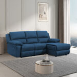 Kampinė sofa BERIT RC, rankinis atsilenkimo mechanizmas, tamsiai mėlyna - Image 7