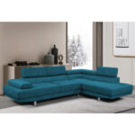 Kampinė sofa GALVIN RC, vandenyno mėlyna - Image 8