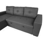 Kampinė sofa-lova CARITA tamsiai pilka - Image 6