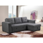 Kampinė sofa-lova CARITA tamsiai pilka - Image 7