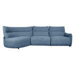 Kampinė sofa CANNES LC, elektrinė, pilkšvai mėlyna - Image 3