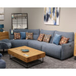 Kampinė sofa CANNES LC, elektrinė, pilkšvai mėlyna - Image 7