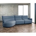 Kampinė sofa CANNES LC, elektrinė, pilkšvai mėlyna - Image 8