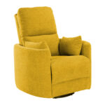 Atlošiamas fotelis STINA su sūpavimosi ir sukimosi mechanizmu, geltonas - Image 2