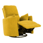 Atlošiamas fotelis STINA su sūpavimosi ir sukimosi mechanizmu, geltonas - Image 3