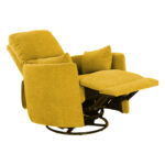 Atlošiamas fotelis STINA su sūpavimosi ir sukimosi mechanizmu, geltonas - Image 4