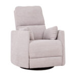 Atlošiamas fotelis STINA su rankiniu sūpavimo ir pasukimo mechanizmu, pilkas